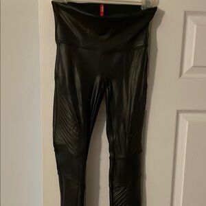 SPANX Black Faux Leather Leggings
